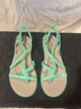Crocs Isabella Gladiator Women Sandals, Green SZ: 9